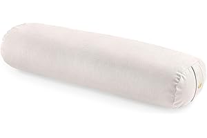 ‎LOTUSCRAFTS Lotuscrafts® Bolster Yoga Nackenrolle für Yin, 100% Kapok Füllung, Bezug aus Baumwolle waschbar, Kissen für für Restorative Yoga-Übungen