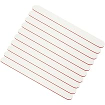 10x Profi Ergonimic Wing Nagelfeile – Körnung 100/180, Weiß, Waschbar, Made In Germany