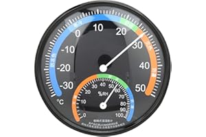 Okrągły Termometr z Higrometrem, Termometry ścienne Termometr Zewnętrzny na Patio