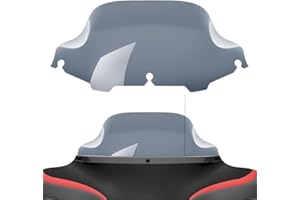 Amazicha 8" Smoke Wave Windshield Windscreen Compatible for 1996-2013 Harley Davidson Touring Street Glide/Electra Glide/Tri Glide FLHT FLHX FLHTCU FLHTC FLHTK (Tint)