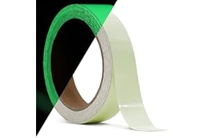 ‎GLOCARNIVAL GLOCARNIVAL Leuchtend Klebeband 10 Meter x 2.54 cm, Fluoreszierende Klebeband, Premium Qualität, Keine Schadstoffe, Wasserdichte Aufkleber für Treppen, Wände und Ausfahrtsschilder