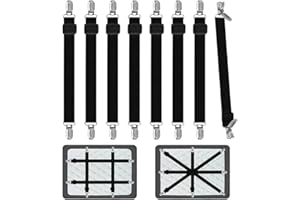 EUBSWA Bettlakenklammern Verstellbare 50-230cm Bettlakenspanner, Elastische Bettlakenverschlüsse Lakenspanner zu Halten Bettlaken Matratze Bügelbrett Sofa (Schwarz, 8)