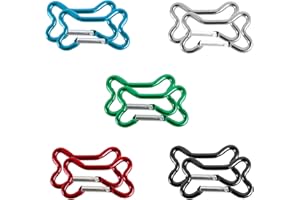 WATDENYFINE 10 Stück Knochen Karabiner Knochen Schlüsselanhanger karabinerhaken karabiner Schlüsselanhänger Schlüssel Karabinerhaken Karabiner Klein Zur Dekoration Geeignet(5 Farben)