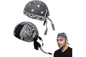 LAKJUOZ 2 Piezas Bandana Hombre, Transpirable, Para Deporte, Para Correr, De Secado Rápido,De Verano, Para Bicicleta, Ciclismo Pañuelo Pirata Mujeres Hombres Actividades Al Aire Libre