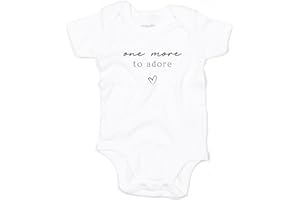 ROYELLE STEVENS Pregnancy Baby Announcement Coming Soon Newborn One More To Adore Baby Bodysuit Vest Unisex Baby Bodysuits Cotton Short Sleeved Boys Girls