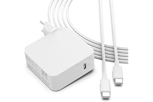 BIUBOTY 96W Alimentatore USB C Caricatore per Macbook Pro Air 13 15 16 Pollici 2020 2019 2018 2017 2016 Charger iPad Pro 11 12.9 pollici Caricabatterie 87W AC Adapter Cavo USB C a C 2M