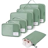 ECOHUB Koffer Organizer Set, 6-teilige Packing Cubes mit ID-Tag, Recycelte Packw&uuml;rfel f&uuml;r Reisen, Leichte Packtaschen f&uuml;r Kof
