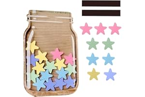 YAZTAUHO Bocal De Récompense, Pot D'étoiles De Récompense pour Comportement des Enfant, Boîte De Rangement Plate en Bois avec 25 Étoiles, Tableau De Récompense De Comportement Positif pour La Maison en Classe