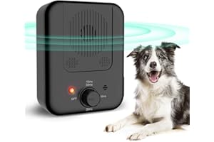 bubbacare Antiabbaio per Cani Ultrasuoni, 33FT Ultrasuoni per Cani, 3 Mode Automatico Dispositivo Anti Abbaio Cani, Dissuasore per Cani Ricaricabile, Tappo Impermeabile Anti Abbaio Interni Esterni