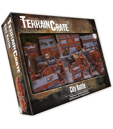 Escenario Ruinas Wargame Urban Ruins 01 – Escenario De Ciudad En Ruinas Para Miniaturas 28-35 Mm, 7 Piezas De MDF De 3 Mm Para Wargames