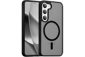 RALEAVO Etui do Samsung Galaxy S23 kompatybilne z Magsafe, mocne magnetyczne półprzezroczyste matowe etui twarde PC odporne na wstrząsy etui ochronne smukłe etui do Samsung S23 - czarne