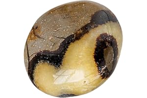 ERLIWAY Natural Septarian Palm Stone Crystal, 2"-2.3" Large Healing Pocket Worry Stone, Polished Healing Crystal Gem Stones for Anxiety Stress Relief Therapy