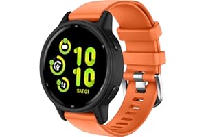 ISABAKE 22mm Strap for Garmin Vivoactive 4/Venu 2/Venu 3/Forerunner 255/Forerunner 265 Music, Silicone Quick Release Replacement Strap