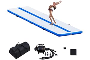 Tuxedo Sailor Tappetino da ginnastica gonfiabile, 10 cm, con pompa ad aria elettrica, per cheerleading, palestra, spiaggia, palestra, uso domestico