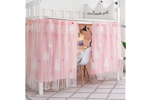 IBLUELOVER Cabin Bunk Bed Curtain Blackout Bed Canopy Student Dormitory Bunk Blackout Curtains Mosquito Protection Canopy Students Single Sleeper Dustproof Beding for School Home, 1.35 x 2m