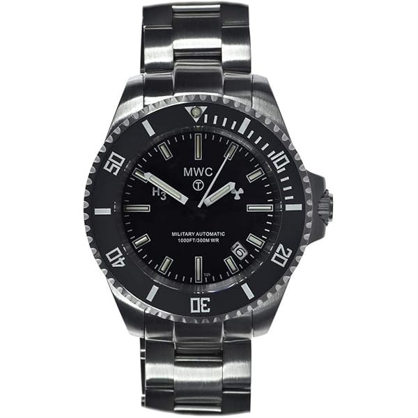 MWC／Watch black MWC Classic 40mm Covert Black PVD Steel Aviator Watch with
