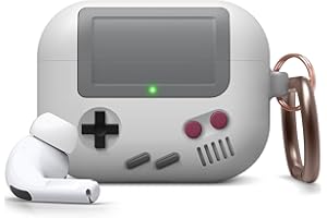 ‎ELAGO elago AW5 Case z karabińczykiem, kompatybilne z AirPods Pro, etui do ładowania, wzornictwo w klasycznym etui na konsolę do gier (szare)