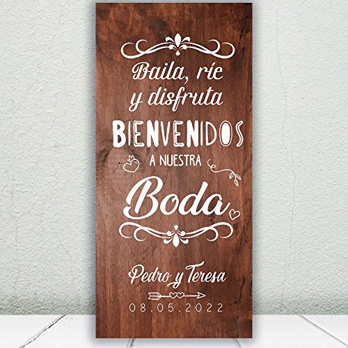 Decoración Boda | Cartel Boda Baila & Ríe | 70cm x 150cm