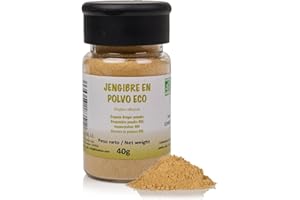 FRISAFRAN | Jengibre en Polvo BIO 40g | Digestivo | Especia Natural | Fuente de energía | sin aditivos | jengibre-ecológico | Molido | deshidratado sin azúcar | Origen India