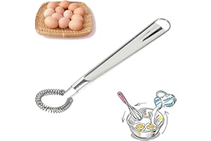 OUDQFCJ Fouet en Acier Inoxydable avec Poignée Stable et Confortable, Fouet de Cuisine pour Mélanger, Fouetter, Battre, Mousser et Remuer