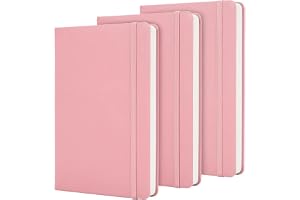 ALDAILY-MART 3 PACK Classic Lined Notebook Hardcover Notebook For Men & Women 160 Pages Medium A5, 5.7"X8.2", 80 Gsm Thick Paper Journals For Writing, Work, School, Home & Daily Notes (pink)