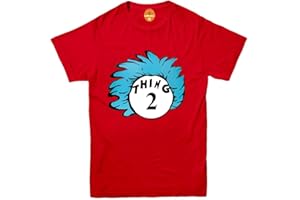 INVADING Adults Kids Childrens DR Seuss T-Shirt Cat in The Hat Thing World Book Day Top