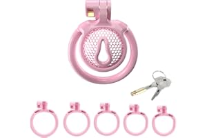 MKGMYGZ Platjaula De Castidad Hombre Sissy Chastity Cage Male Sexuales Para Sexo Pareja Jaula Para El Pene Juguetes Eróticos Para Adultos (CX-1,Pink)