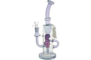 CHONGZ 26cm Tupelo 5mm Glass Percolator waterpipe bong in Purple, Pink or Milk Blue (Purple)