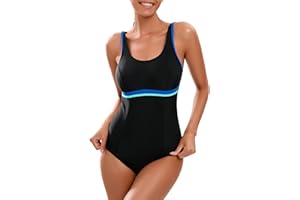 Veranohub Traje de baño de una Pieza para Mujer, Traje de baño de Espalda Cruzada para Mujer, Traje de baño
