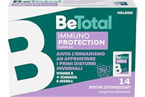 Be-Total Immuno Protection Integratore Alimentare di Vitamine B, Echinacea e Acerola, Supporta le Difese Immunitarie, Gusto Agrumi, Senza Glutine e Senza Lattosio, 14 Bustine