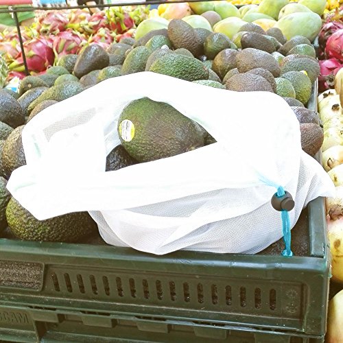 11 Pack Mesh Taschen-Include 7 wiederverwendbare Produce Taschen, 1 Mutter Milchbeutel, 3 Waschmittel Reißverschluss Waschbeutel - 2