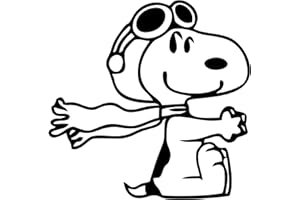 STICKIFY Snoopy Vinyl Stickers for Car Rear Boot, Window, Laptop, iPad, Motorcycle – Rider Design (15x15cm) and Sleepy Design (6x17cm) – Durable Laminated Decals – Black or White (Black, Rider 15x15cm)