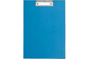 Maul sujetapapeles con pantalla, revestimiento, A4, vertical, color azul claro