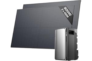 EF ECOFLOW Kit solar ECOFLOW STREAM Pro, batería de 1,92 kWh, 2 paneles solares rígidos de 450 W, 3 entradas solares MPPT de 2300 W, 2 puertos de CA 2300 W, batería todo en uno con inversor, listo para usar