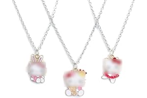 APDDHJ Hello Necklaces 3 Piece Girls Necklace Pendant Necklace Kids Cartoon Necklace Best Friend Necklace for Girls Kids Jewellery for Women Graduation Birthday Christmas Gifts