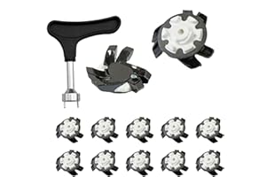 POKRONC Golfschuh Spikes, Golf Cleat Ersatz, Foot Joy Spikes, Bequeme Stabilität, Schneller Drehmechanismus, Weiß, Schwarz, Blau, 2cm/0.79 Zoll, für Outdoor