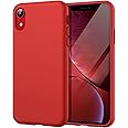 JETech Silicone Case for iPhone XR, 6.1-Inch, Silky-soft touch Full-Body Protective Case, Shockproof cover with Microfiber Lining (Red)