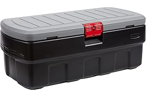 Rubbermaid ActionPacker 48 Gal Lockable Storage Bin, Industrial, Rugged Large Storage Container with Lid