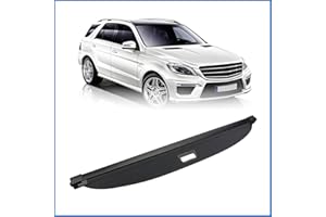 BONRYAN Frachtabdeckung für 2006-2011 W164 Mercedes Benz ML Serie Einziehbare wasserdichte hintere Schwarz Kofferraumabdeckung Laderaumabdeckung Rollo