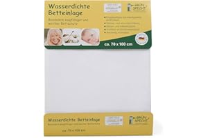 Grünspecht 164-00 - Funda Impermeable para Cama (70 x 100 cm), Color Blanco