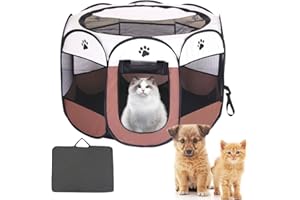 Dhqkqg Recinto Plegable para Mascota, Parque Plegable para Perros, Parque para Gatos Exterior, Portátil Parque para Perros, para Perros, Gatos, Conejos, Adecuado para Perros Pequeños, 73x73x43cm