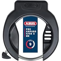 ABUS Rahmenschloss PRO Amparo 4750X NR - Fahrradschloss für großen Raddurchlauf - geeignet für E-Bikes, Scooter und Fahrräder - 8,5 mm - ABUS Sicherheitslevel 9 - Schwarz