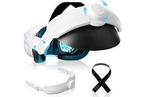 AEDCBAIDE Pasek głowy do Oculus Quest 3, regulowany pasek Elite do Meta Quest 3, akcesoria do kasku VR kompatybilny z Quest 3, ochraniaczami głowy i paskami podtrzymującymi