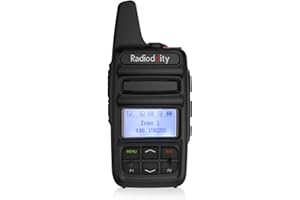 Radioddity GD-73E dPMR Bibanda, Batteria capacità 2600mAh, ricarica e programmazione con cavo USB, Piccola radio per lunghe distanze.