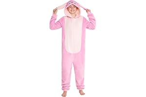 Disney Stitch Onesie for Kids Fleece Pyjamas Lounge Wear Eeyore Minnie Mouse Stitch Gifts