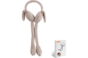 HENKi Kinder Mädchen Damen Winter verstellbare Ohrenwärmer Ohrenschützer Hochdrücken Push Hase Ohren Bewegung Beweglich Gestrickte Kunstpelz Plüsch Ohrenschützer Mode