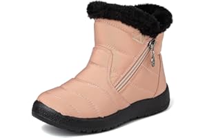 GOGOUP Bambini Stivali da Neve Ragazzi Ragazze Inverno Impermeabili Caldo Foderato in Pelliccia Cotone Stivaletti Scarpe All'aperto Stivaletti Antiscivolo
