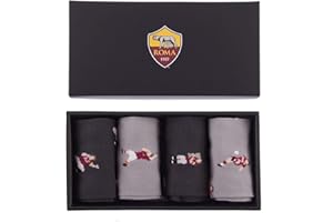AS Roma, Casual Socks Box Unisexe - Adulte, noir/rouge, 40-46