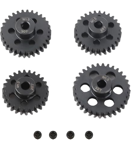 Combo 5 Pignons Pour Moteur RC 1/10 – 21T à 25T, Hauteur 9 Mm, Axe 3,175 Mm – Anodisé Anti-rouille