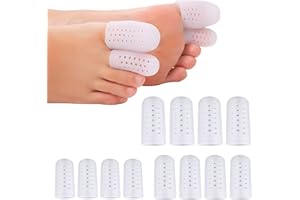 DAILISHA 12PCS Gel Zehenkappen, Atmungsaktive Zehenschutz,für Blasen, Hühneraugen, Hammerzehen, Schmerzlinderung durch Reibung und mehr,-Unisex, Silikon Big Toe Protector